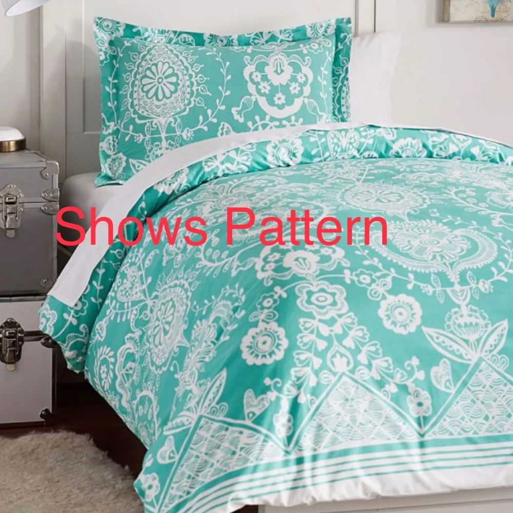 Pottery Barn Teen Dorm, duvet cover & standard sham set Blush Pink & White NWT
